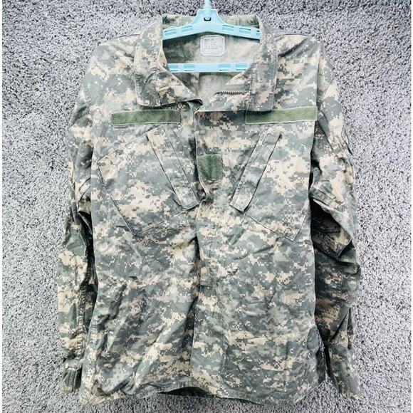 US Mens Medium Long Patches Camouflage Coat Army Combat Uniform - Picture 1 of 8